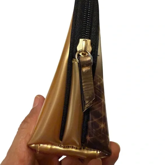 Victoria Secret gold and brown beautiful makeup bag - Picture 7 of 9